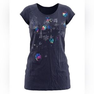 ALLSAINTS Spitalfields Black Skull Embellished Tank Dress Long Tunic